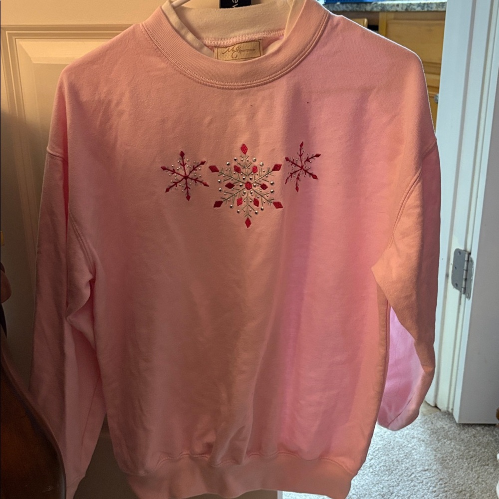 Women's Pink Sweatshirt.  Size M